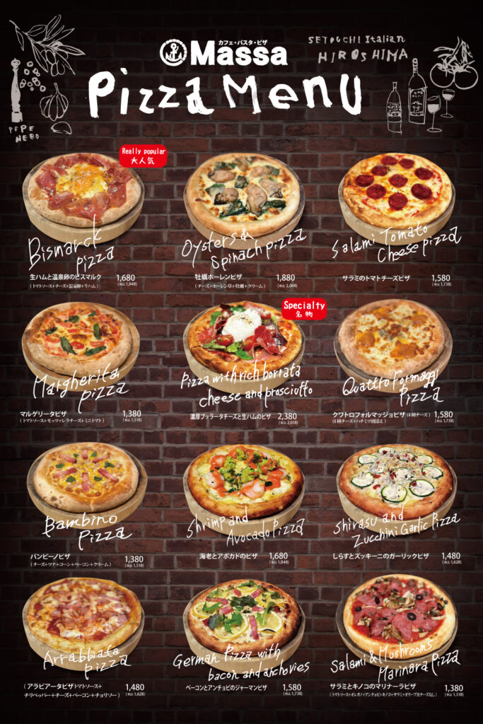 Pizza Menu
